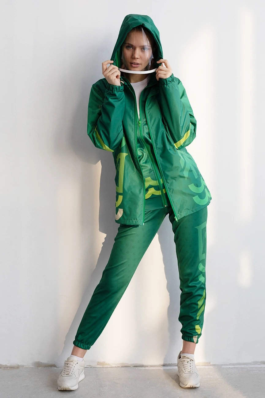 Брюки Экшен зауженные женские с полной запечаткой "Meadow"#4