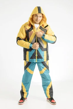 Брюки Слайд на синтепоне унисекс, с полной запечаткой#1