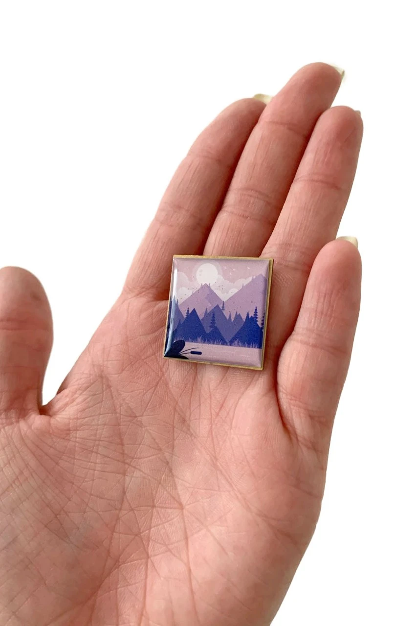 Значок заливной Квадрат 25х25 мм, с печатью#5