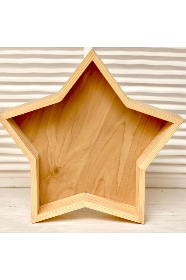 Деревянный ящик в форме звезды, 30см#2 Деревянный ящик в форме звезды, 30см#2