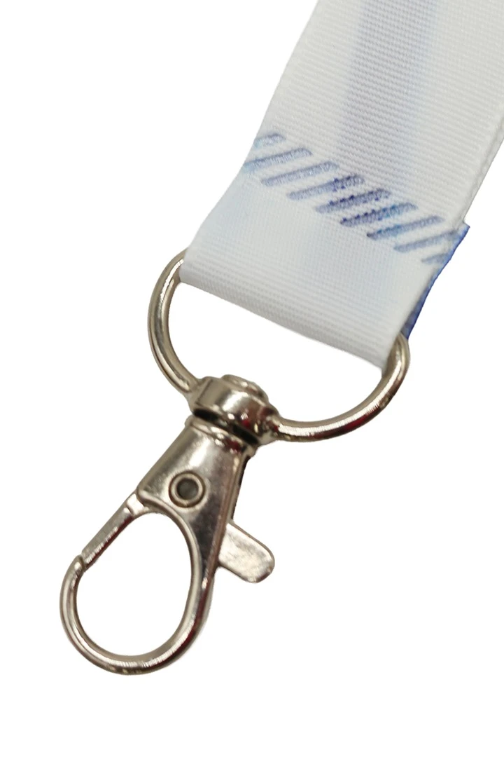 Лента для бейджа микрорепс ширина 2,5 см, с двумя карабинами, с печатью#5