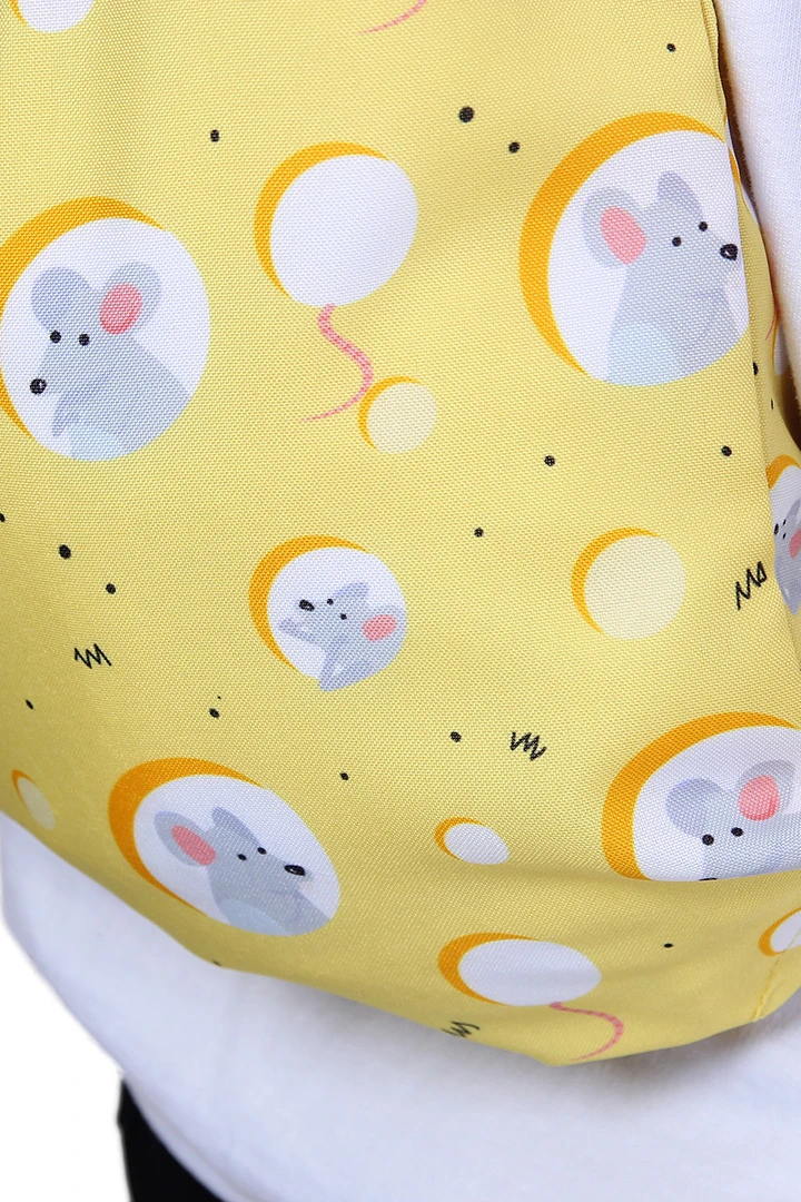 Рюкзак Уолкер из габардина 30х40 см с люверсами, с полной запечаткой "Mouse in cheese"#4