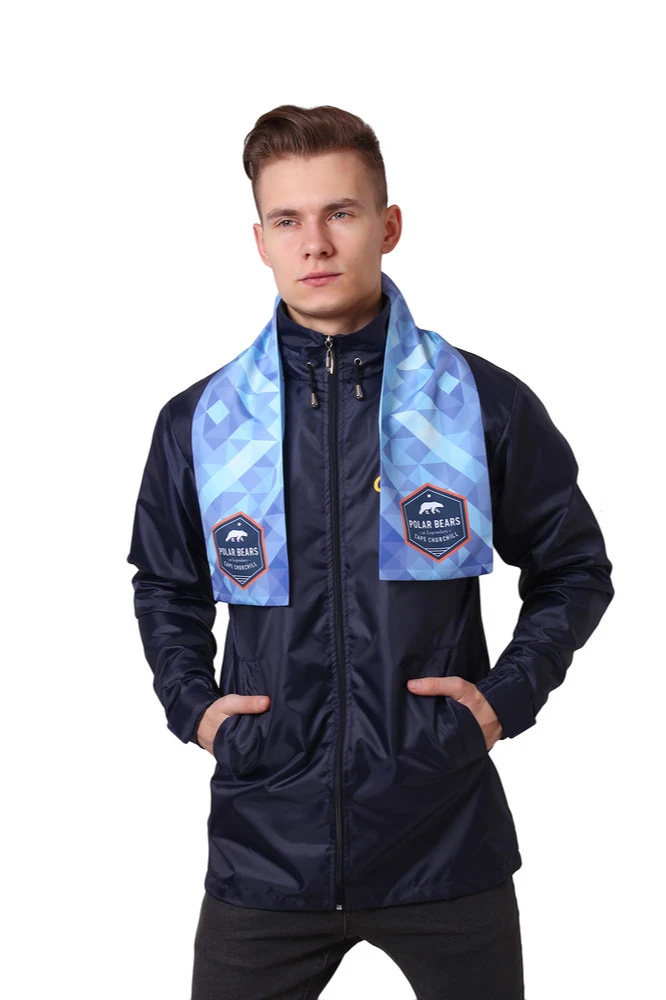 Купить Шарф двухслойный взрослый 15х100 см, с полной запечаткой "Polar Bears"