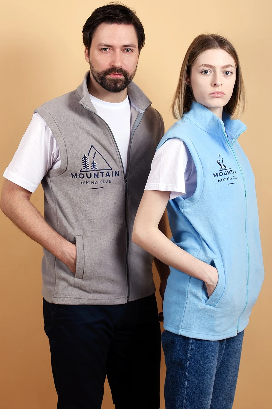 Жилет Браво флисовый без капюшона унисекс, однотонный#4 Жилет Браво флисовый без капюшона унисекс, однотонный#4