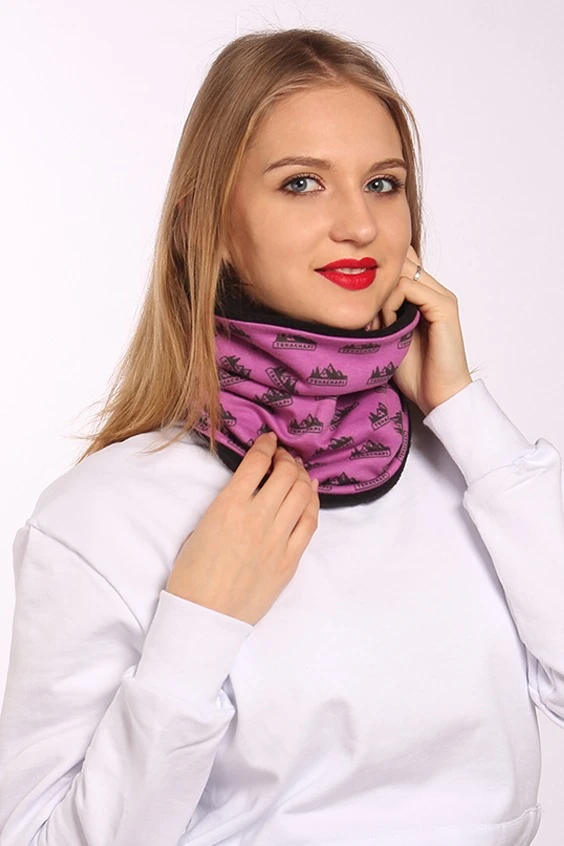 Бафф Арктик двухслойный на флисе взрослый, с полной запечаткой#3