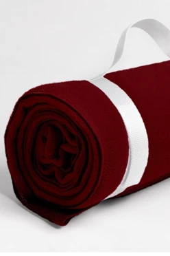 Купить бордовый плед Вдохновение флисовый