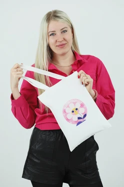 Купить сумку Румми из канваса 25х35 см, печать с одной стороны "Ромашка"