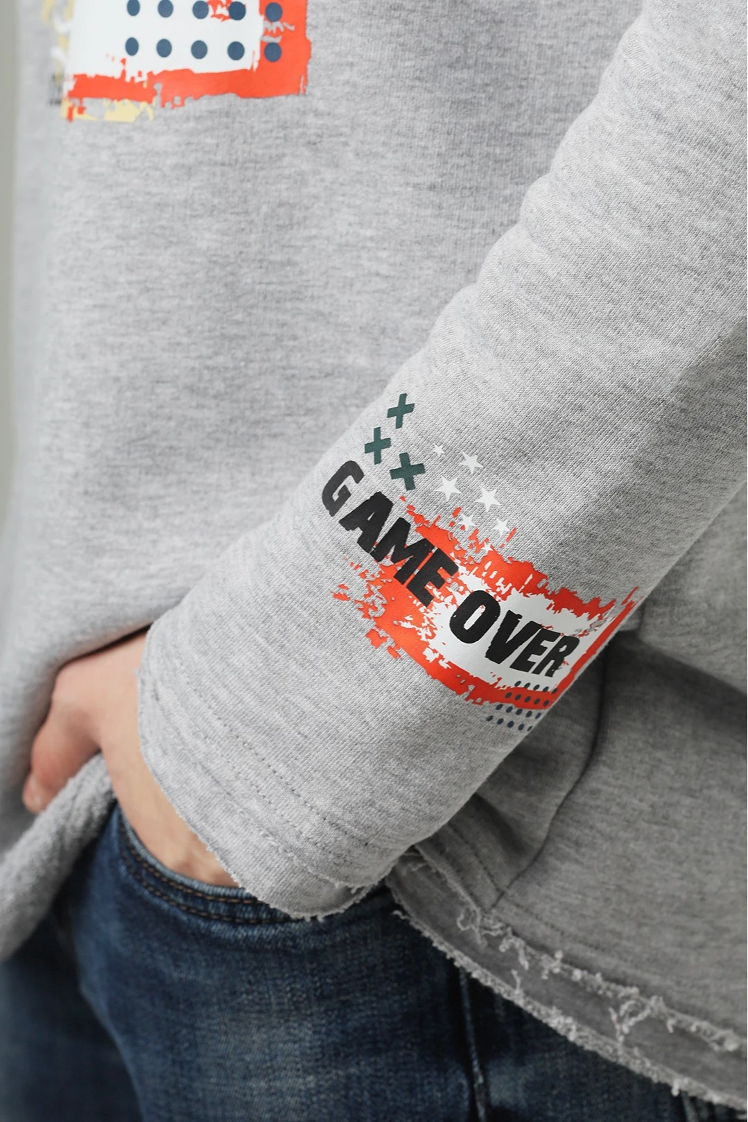 Толстовка Мартин из футера оверсайз унисекс, однотонная "Game Over"#1