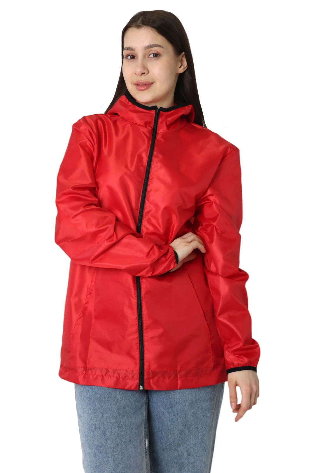 Ветровка Арчи унисекс, однотонная красная#1 Ветровка Арчи унисекс, однотонная красная#1