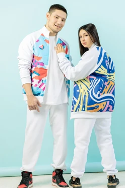 Спортивный костюм Кроссфит из футера унисекс, с частичной запечаткой#1