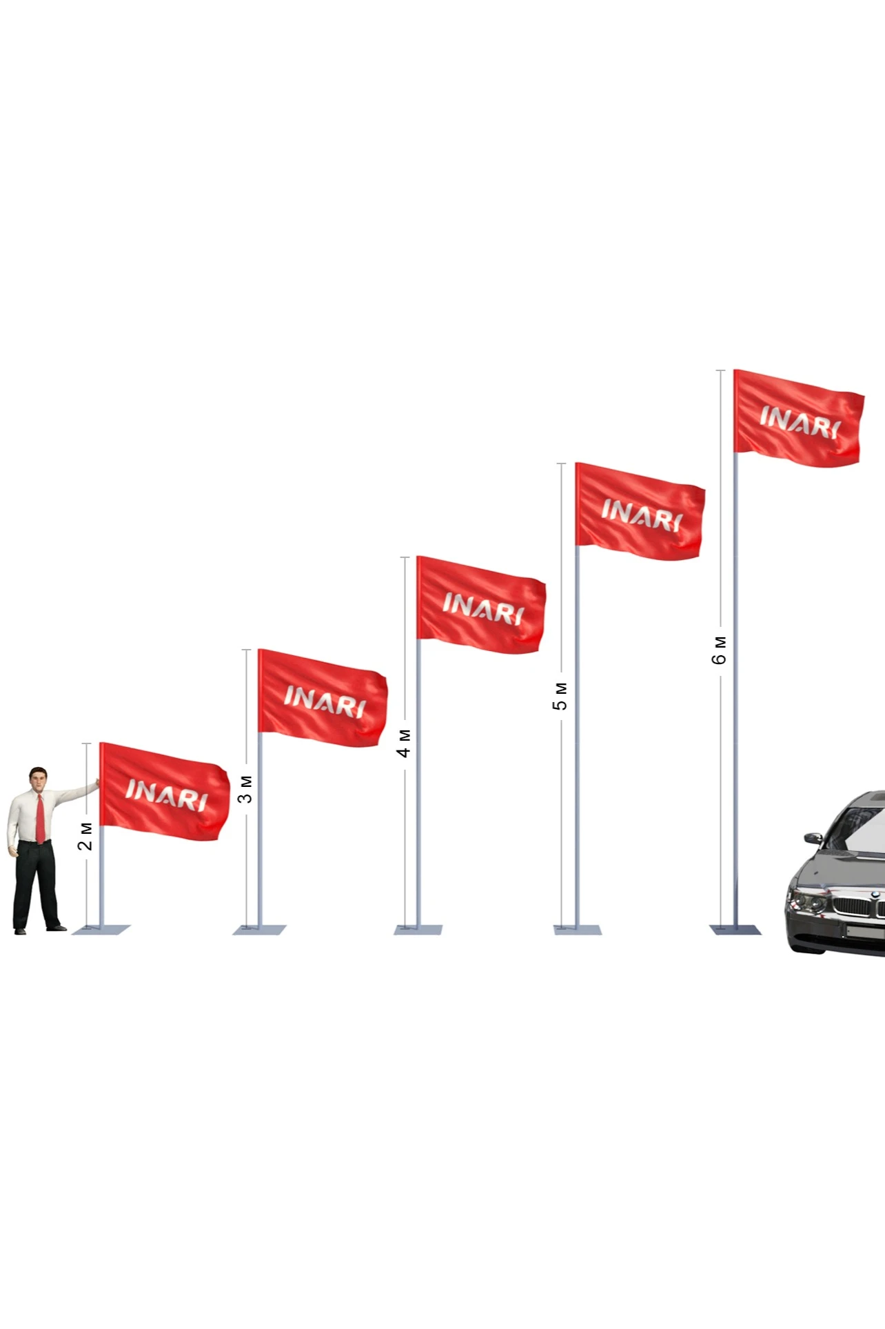 Флагшток Моби Эконом из алюминия 6 м#4