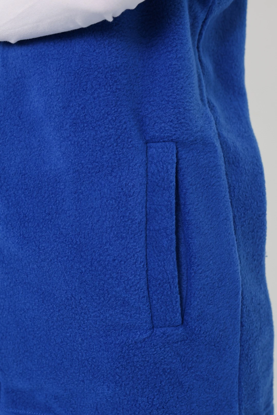 Жилет Браво флисовый без капюшона унисекс, однотонный синий#6 Жилет Браво флисовый без капюшона унисекс, однотонный синий#6