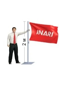 Флагшток Моби Стандарт из алюминия 2 м#1