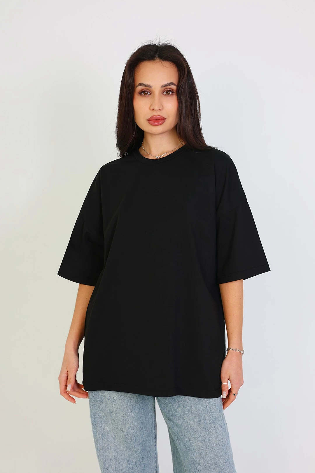 Купить футболку Ричмонд оверсайз унисекс однотонная (хлопок), черная