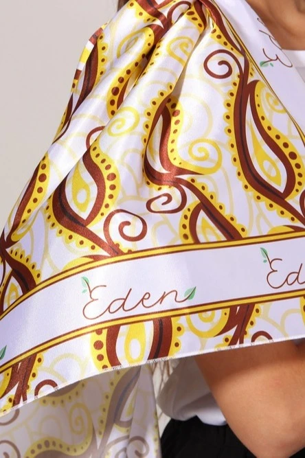 Платок Шанель 80х80 см, с полной запечаткой "Eden"#2