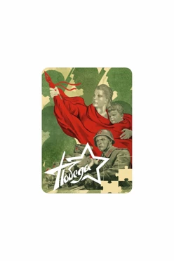 Купить магнит из дерева 5х7 см прямоугольник, с принтом "Star of Victory"