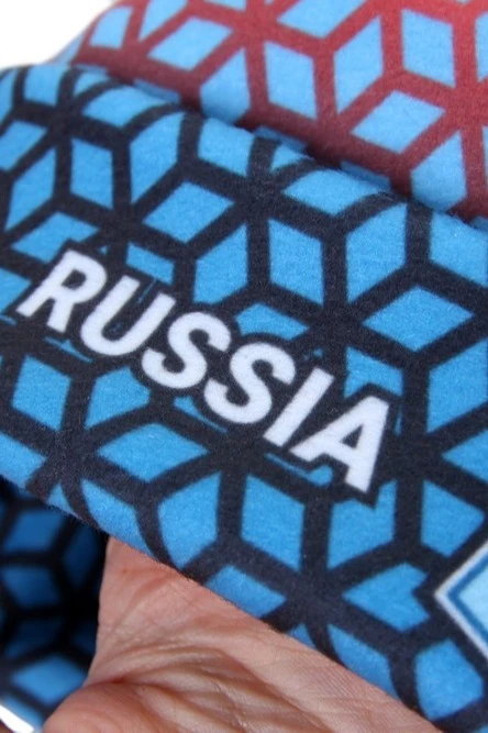 Шапка Лофт флисовая двухслойная взрослая, с полной запечаткой "St. Petrsburg"#6