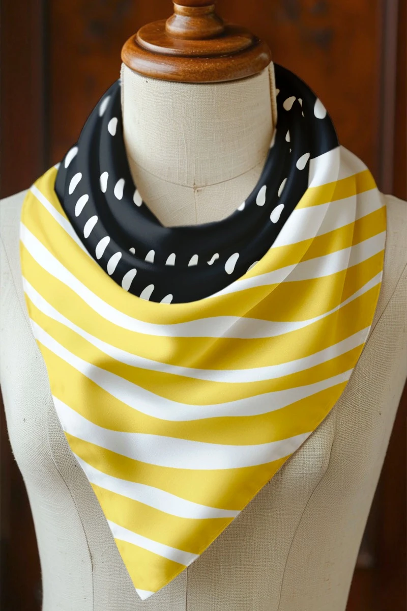 Купить платок Шанель 90х90 см, с полной запечаткой "Black sea"