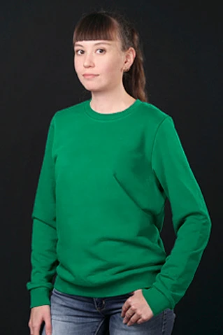 Свитшот Тревис из футера унисекс, однотонная зеленая#4 Свитшот Тревис из футера унисекс, однотонная зеленая#4