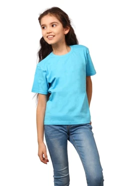 Купить футболку Премиум детскую небесную