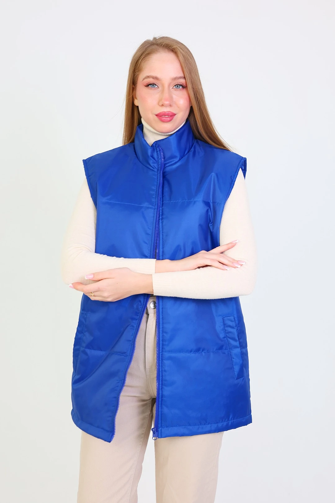 Жилет Оливер на синтепоне со стежкой унисекс, однотонный#3