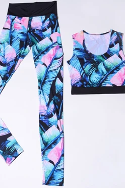 Комплект женский с принтом "Banana leaves"#2