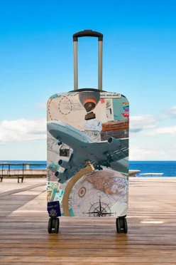 Купить чехол для чемодана (L) с принтом "Collage"