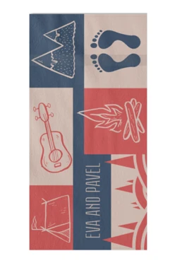 Купить полотенце махровое 70х140 cм печать с двух сторон "Eva and Pavel"