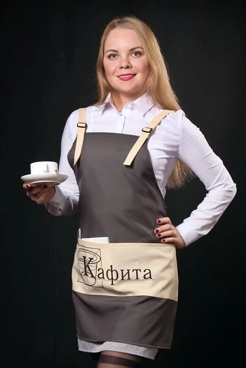 Фартук Хилтон из габардина, с полной запечаткой "Kafita"#3