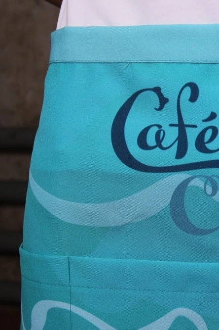 Передник Милан из габардина с полной запечаткой "Cafe creme"#2 Передник Милан из габардина с полной запечаткой "Cafe creme"#2