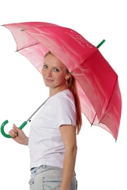 Купить зонт-трость Моне с пластиковой ручкой однослойный, с полной запечаткой (без совмещения) "COCO"