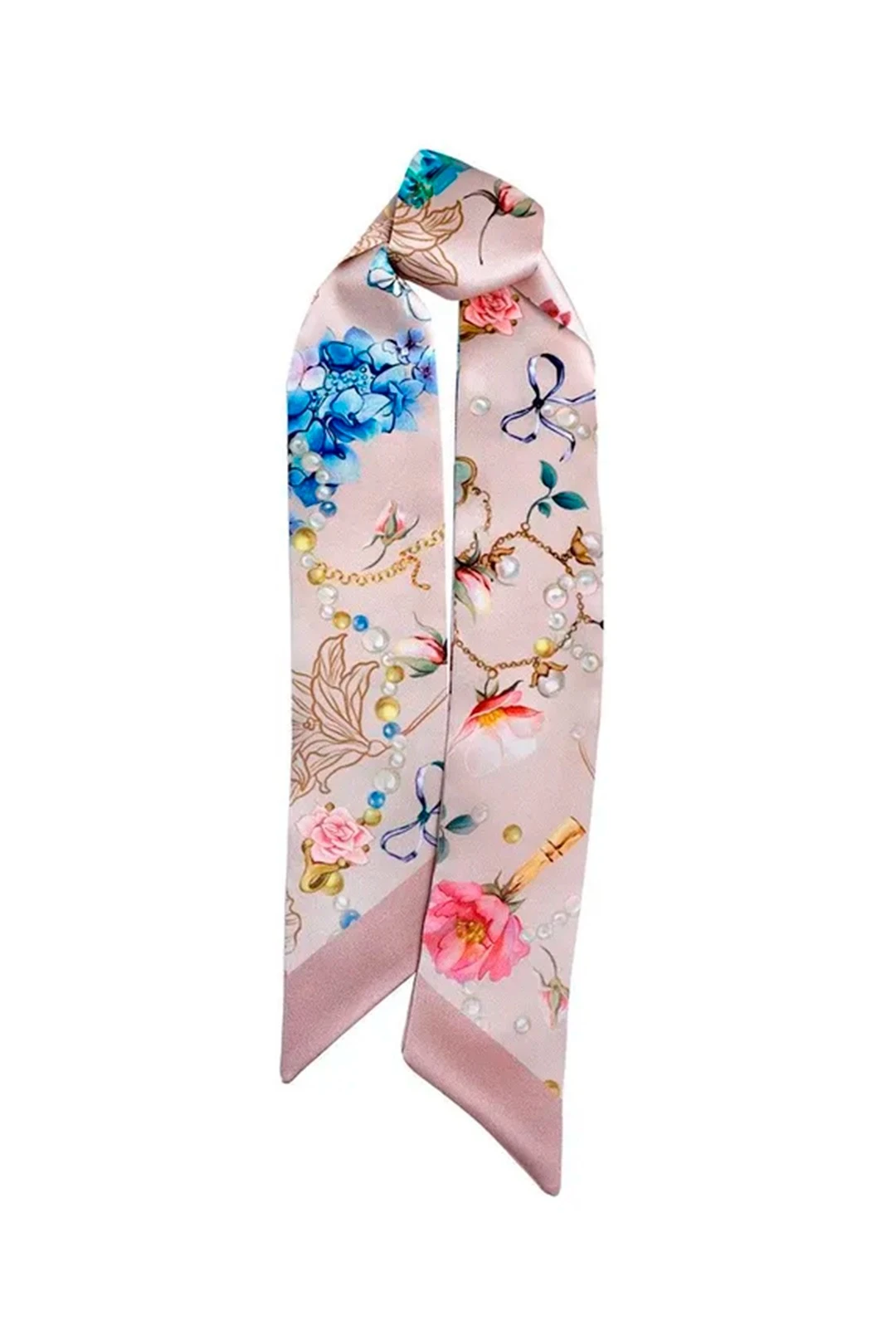 Купить шарф-платок Твилли двухслойный 5х130 см, с полной запечаткой "Crisstal"