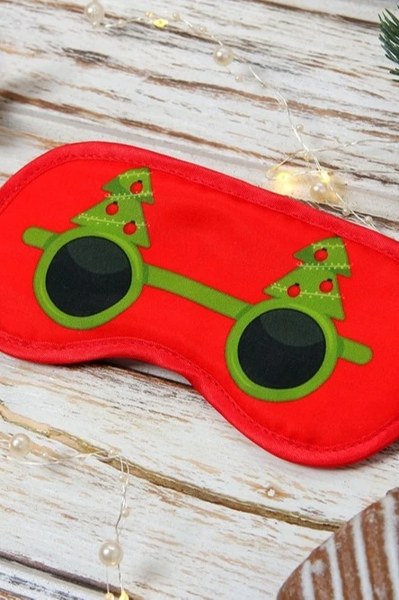 Купить маску для сна с принтом "Christmas Tree Glasses" Купить маску для сна с принтом "Christmas Tree Glasses"
