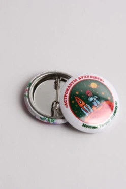 Значок закатной диаметр 25 мм, с печатью#2