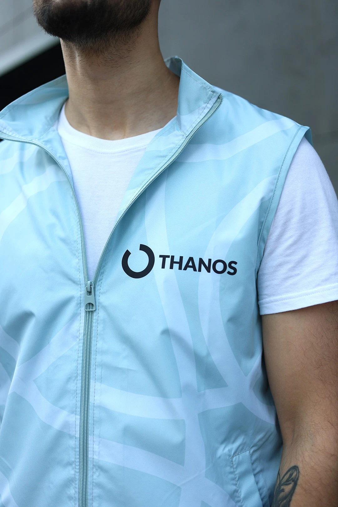 Жилет Брендон без капюшона унисекс, с полной запечаткой "Thanos"#2