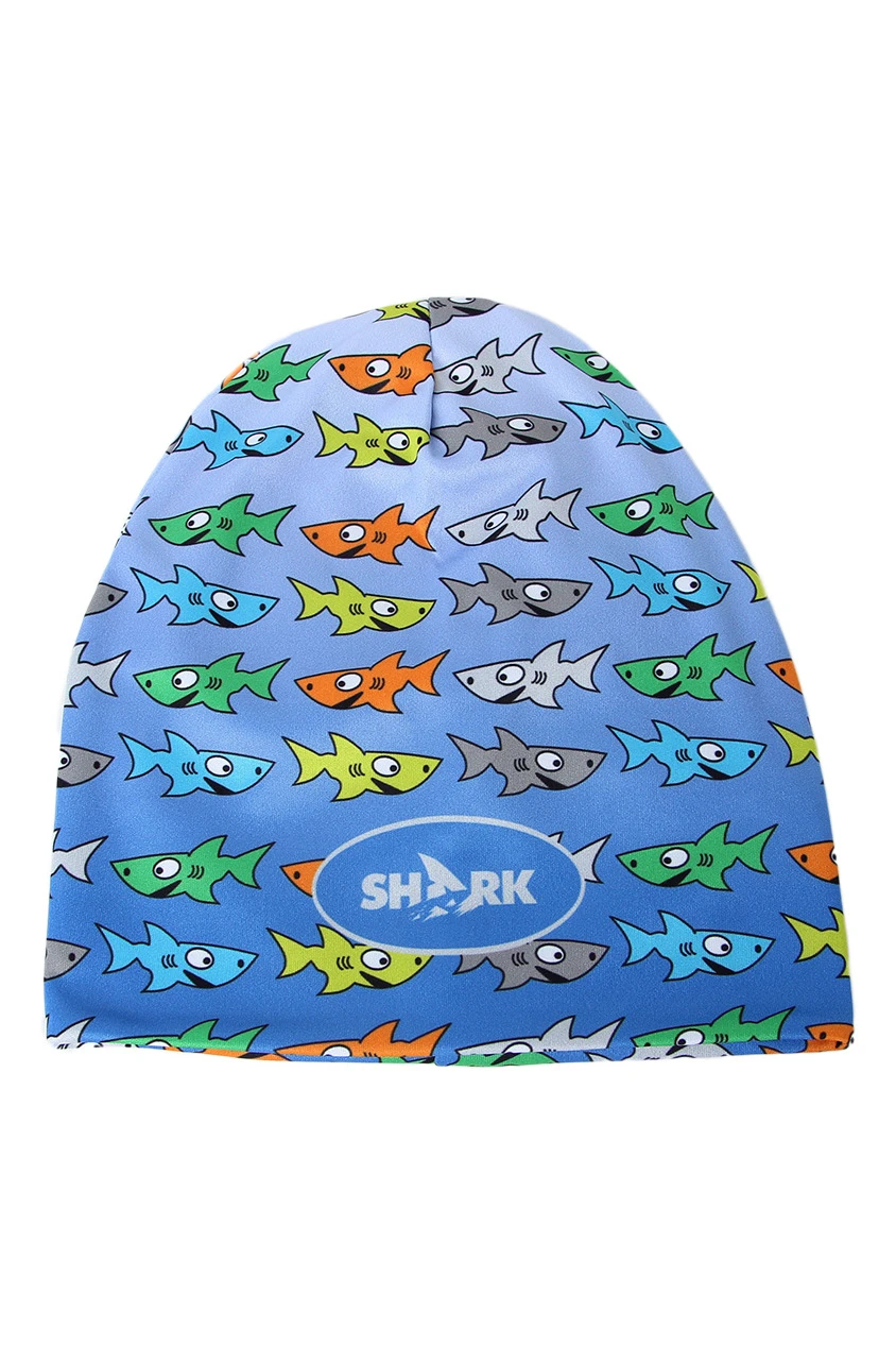 Шапка Сноу двухслойная детская, с полной запечаткой "SHARK"#4 Шапка Сноу двухслойная детская, с полной запечаткой "SHARK"#4