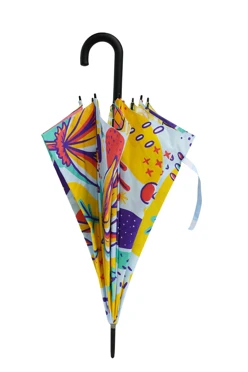 Зонт-трость Моне с пластиковой ручкой двухслойный, с полной запечаткой#2