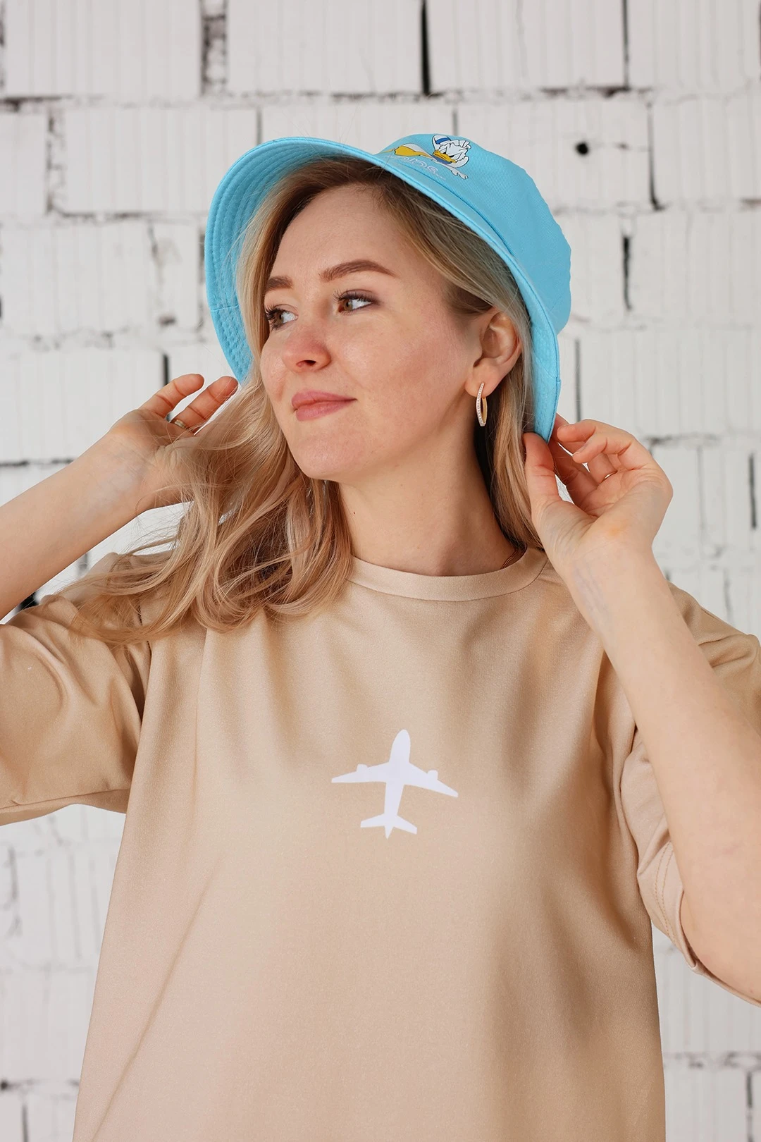 Панама Мадрид из греты с узкими полями, однотонная#4