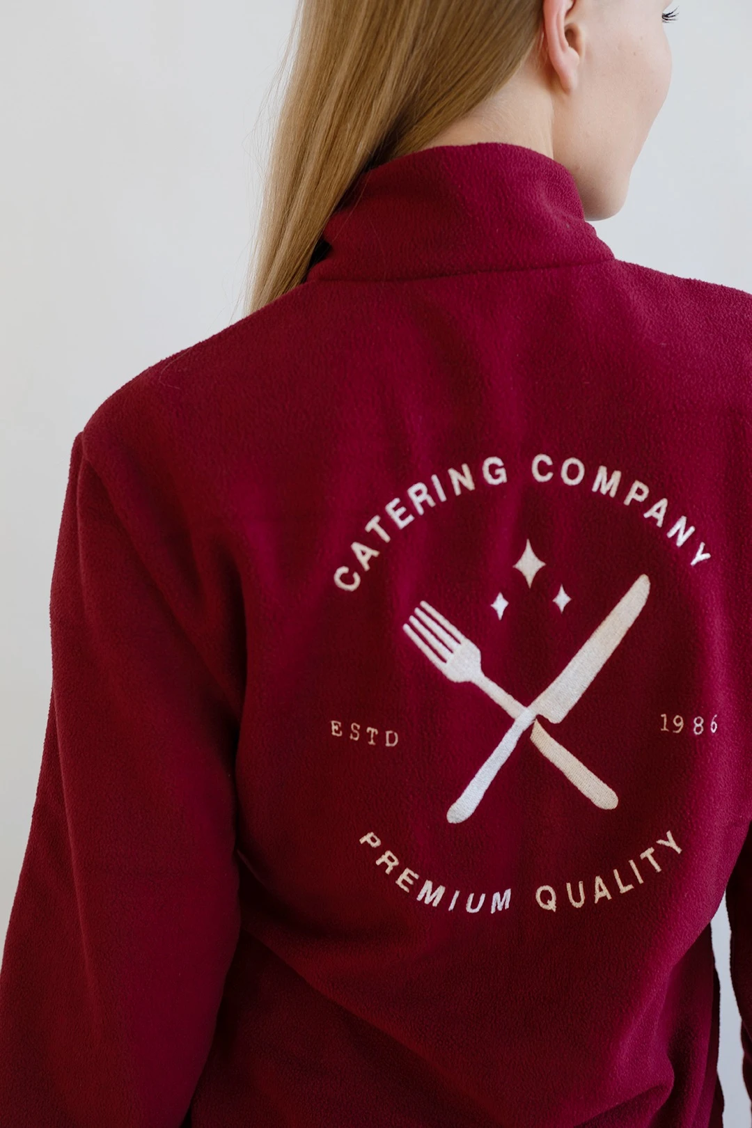 Толстовка Харисон флисовая без капюшона женская, однотонная "Catering"#3