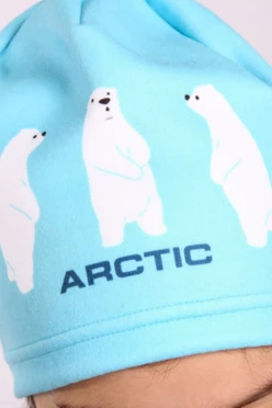 Шапка Лав флисовая однослойная детская, с полной запечаткой "Arctic"#1