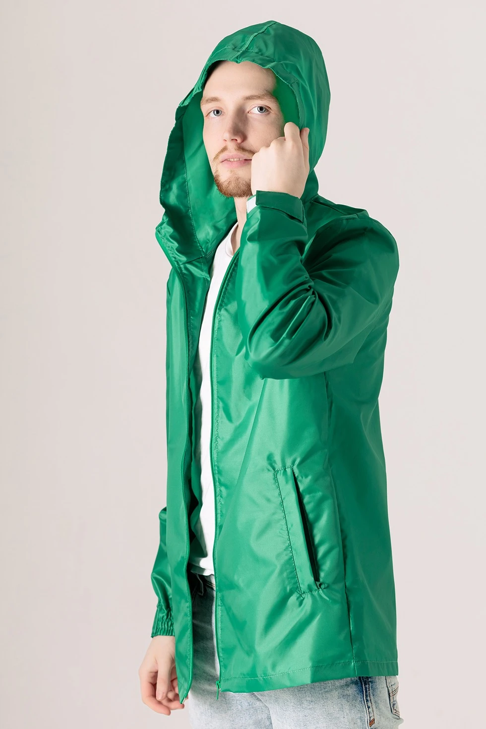 Купить ветровку Рэйн унисекс зеленую