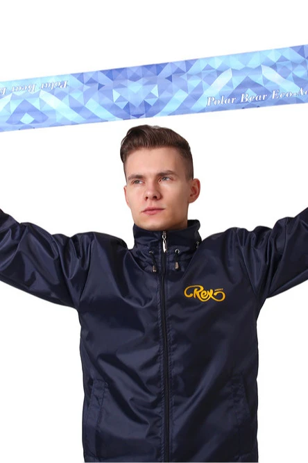 Шарф двухслойный легкий 15х100 см, с полной запечаткой "Polar Bears"#2