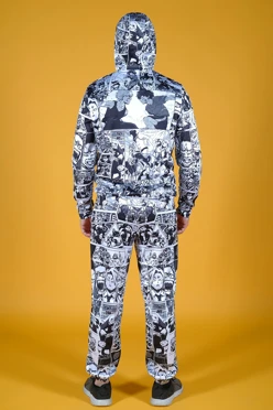 Спортивный костюм Юнайт унисекс из футера с полной запечаткой "Comix"#1