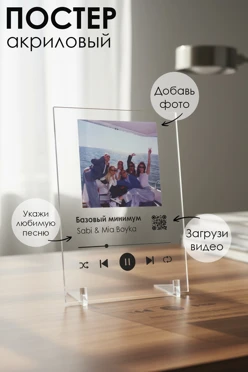 Купить постер из акрила 15х21 см, с печатью