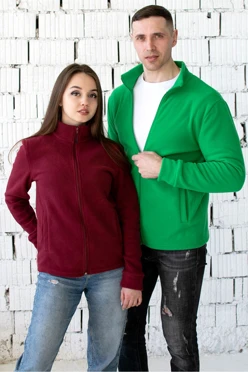 Толстовка Харисон флисовая без капюшона унисекс, однотонная#2