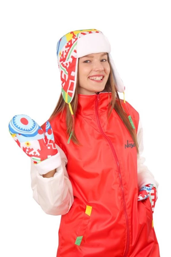 Варежки утепленные двухслойные взрослые, с полной запечаткой "Ornament"#1 Варежки утепленные двухслойные взрослые, с полной запечаткой "Ornament"#1