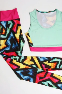 Комплект женский с принтом "Colored Grunge"#2