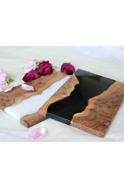 Сервировочная доска из дерева со смолой, 30х20 см#3