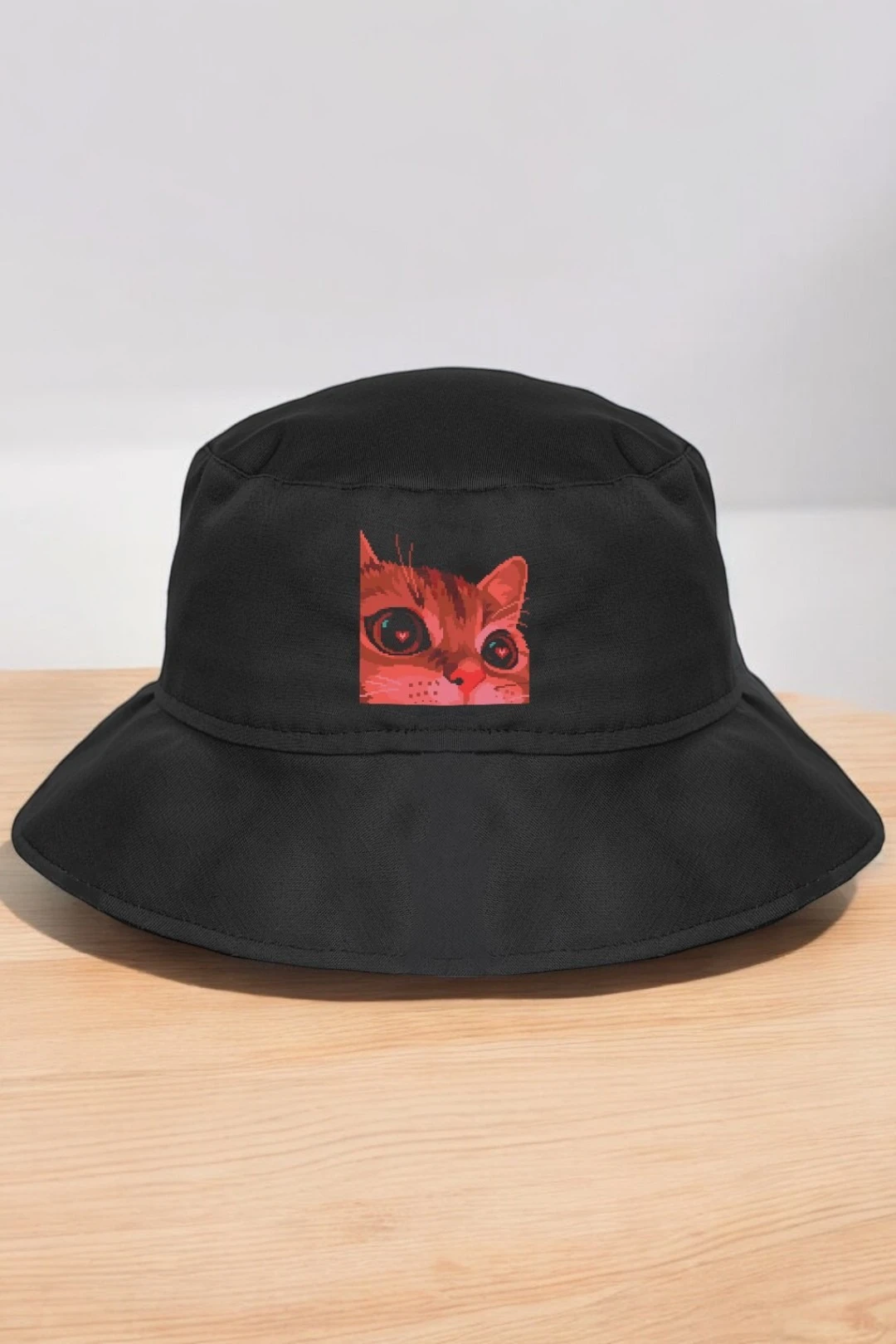 Купить панаму Мальта из греты с узкими полями, однотонная "Cute cat" Купить панаму Мальта из греты с узкими полями, однотонная "Cute cat"