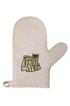 Купить рукавицу банную, однотонная "Банный Царь"